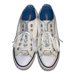 Converse Chuck Taylor All Star Double Tongue Sneakers White w Polka Dot Inside